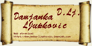 Damjanka LJupković vizit kartica